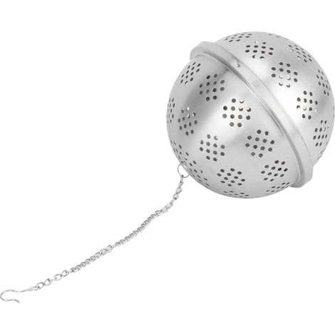 Passoire à thé infuseur boule filtrante à épices en acier inoxydable 304, design en maille, accessoire de cuisine XXL (1/5)