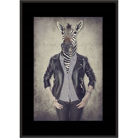 Bild Poster im Rahmen 43x33 cm Zebra P772 (1/4)