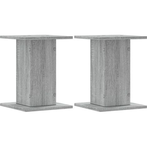 Supports pour plantes, 2 unités, panneaux en bois d'ingénierie gris Sonoma (1/5)
