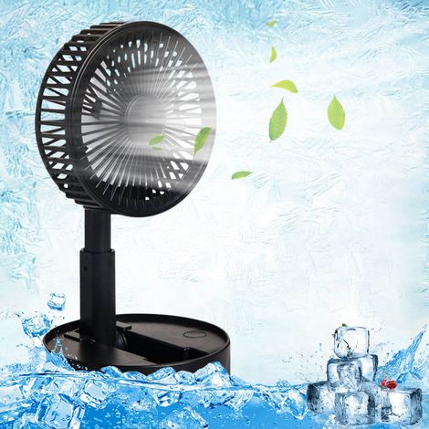 Ventilateur Oscillant Portable - Réglable en Hauteur 7 à 20 cm - Batterie Rechargeable 4 h - Silencieux 30-40 dB - Pour Bureau Chambre Camping Voyage (1/5)