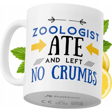 Tazza divertente e umoristica per zoologo, ideale per caffè e tè, con grafica e testo divertenti. Perfetta per compleanni, onomastici e festività. Tazza premium per occasioni speciali, per casa, uffic (1/5)