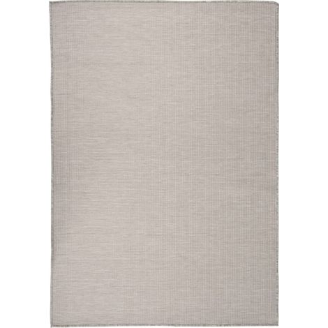 Tapis à tissage plat d'extérieur 140x200 Taupe (1/5)