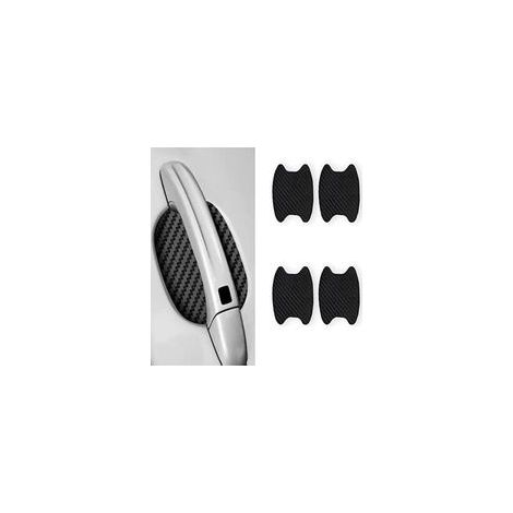 piezas (negro) Película protectora universal de fibra de carbono para manijas de puertas de automóviles, antiarañazos, se adapta a la mayoría de las manijas de puertas de automóviles, adhesivo para ma