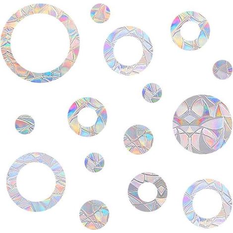 24pcs Autocollants De Fenêtre Anti-Collision Translucides Stickers Anti Collision Oiseaux Statique Stickers Vitres Fenetres Oiseaux (1/4)