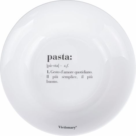 Lot de 6 assiettes plates rondes 22 cm en verre opale, Pasta (1/5)