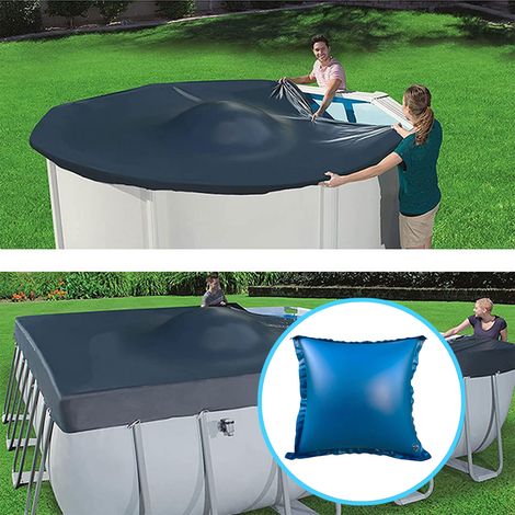 Coussin Gonflable Piscine 120x120cm, Flottant Épaissi Hiver, Protection Anti-Coldure, Matelas Aquatique Résistant (1/5)