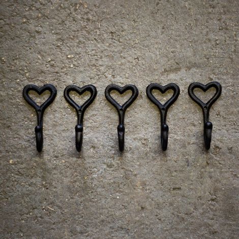 5pc Hook Love Heart Hanging Hooks Set (1/5)
