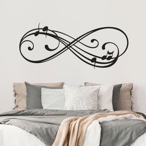 Sticker Mural - Notes de musique - 7x14 cm - Noir (1/3)