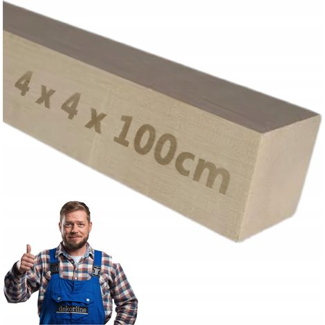 Poutre en bois - 4 x 4 x 100 cm - Érable clair - Durable - Idéal pour meubles et rampes