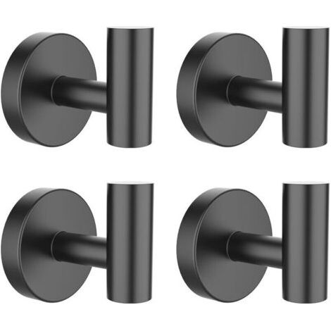 Set mit 4 Handtuchhaken, robuste Wandhaken aus Edelstahl SUS 304 für Badezimmer, Wandhaken für Bademäntel