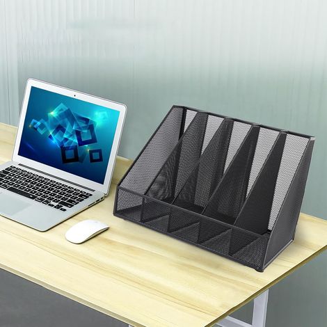 Boîte de rangement de bureau monobloc entièrement métallique, améliorée et épaissie, porte-revues vertical, adaptée aux bureaux, aux maisons et aux écoles. (1/5)