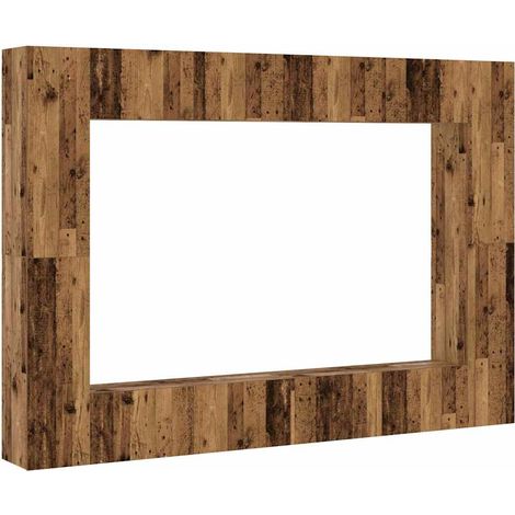Ensemble de meuble TV Banc TV Armoire TV mural 8 pcs vieux bois bois d'ingénierie (1/5)