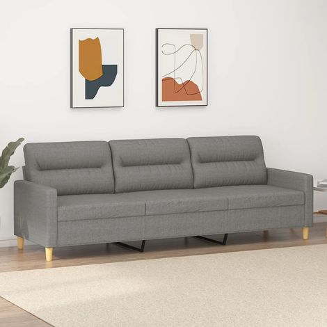 3-Sitzer-Sofa Dunkelgrau 210 cm Stoff (1/5)