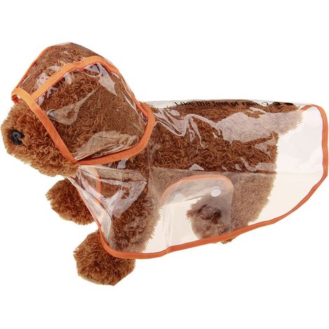 1 Poncho imperméable, Vêtement transparent, Plastique léger, Chien, Protection pluie (1/5)