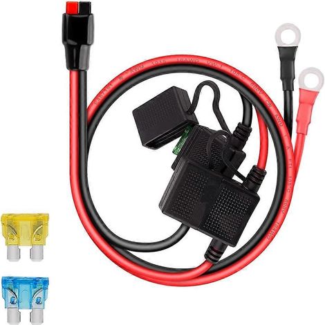 Porte-fusibles de qualité industrielle, fil 10AWG avec cosses à œillet et connecteurs 45A (1/5)