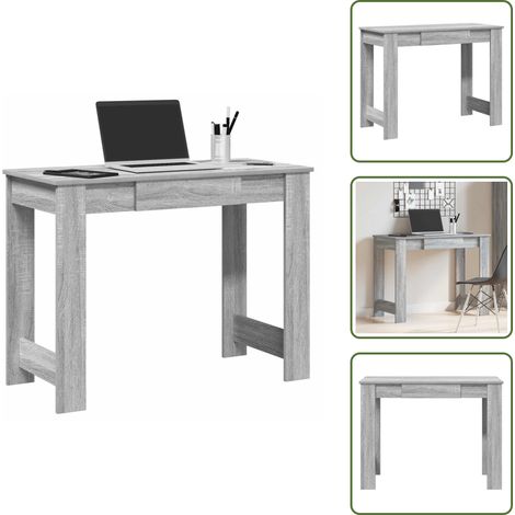 Schreibtisch Grau Sonoma 100x45x75 cm Holzwerkstoff - Schreibtisch - Schreibtische - Bürotisch - Computertisch (1/5)