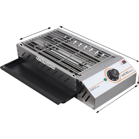 Gril BBQ Électrique, Puissance 2,5KW, Température Réglable 50-300°C (1/5)