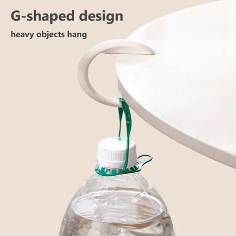 Un crochet de bureau portable et mobile pour sacs à dos, ne nécessitant aucun perçage, blanc cassé comme sur la photo. (1/5)