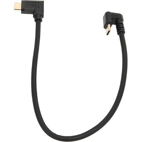 USB-C-Datenkabel (Stecker auf Stecker), 10 Gbit/s Schnellladung, 4K 60 Hz, 30 cm (11,8 Zoll) abgewinkeltes Verlängerungskabel. (1/5)