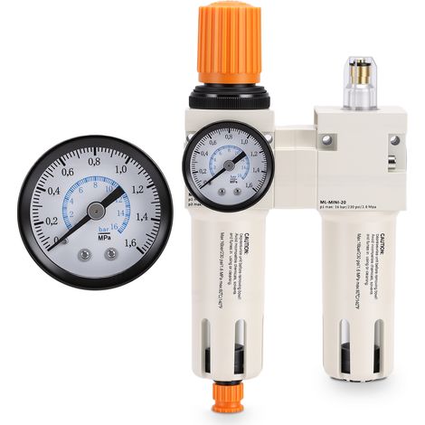 Filtro regolatore di pressione, trappola per umidità, filtro aria, regolatore, lubrificatore combinato per compressori e utensili pneumatici (1/5)