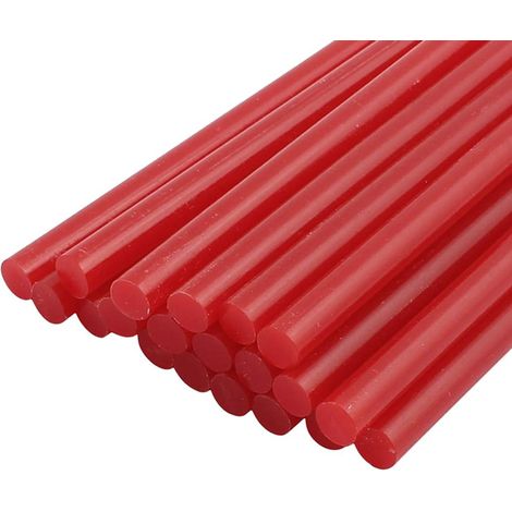 20pcs Mini bâtons de colle chaude 100 mm x 7 mm rouge (1/5)