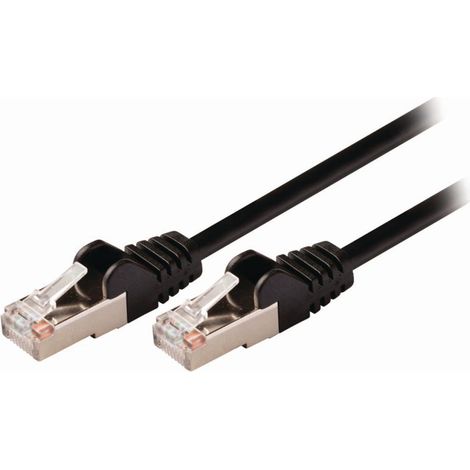 Câble réseau Nedis CCGP85121BK025 Cat5e SF/UTP RJ45 mâle - RJ45 mâle 0,25 m Noir (1/2)