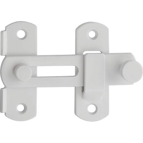 Sliding door lock with deadbolt, with screws for doors, windows, cabinets and gardens, white (1/5)