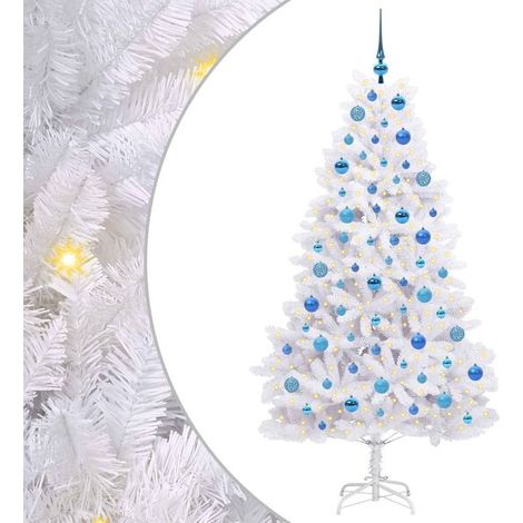 Sapin de Noël artificiel, à branches mobiles, blanc, 180 cm (1/5)