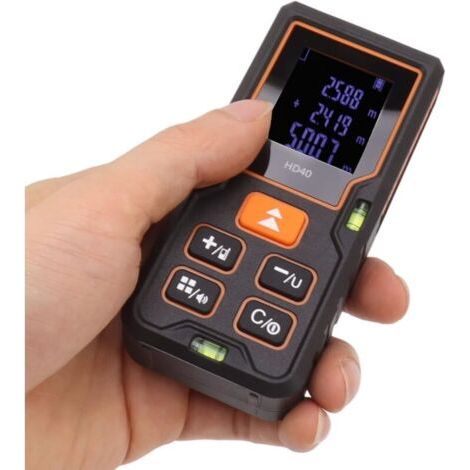 élémètre Numérique Portatif, CJ-M40 Télémètre Portable Fonctionnant sur Batterie,facilité d'utilisation, Haute Précision, Travail du Bois en intérieur. (1/4)