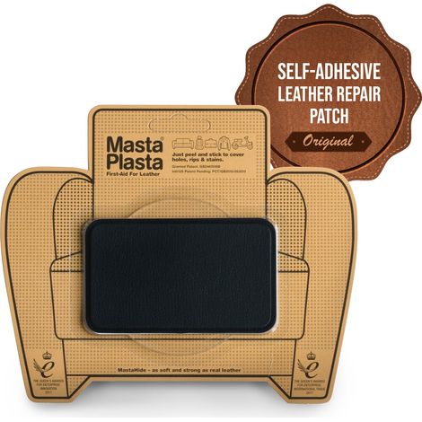 Kit de réparation cuir autocollant pour canapé, siège auto – Noir 10×6cm (1/5)
