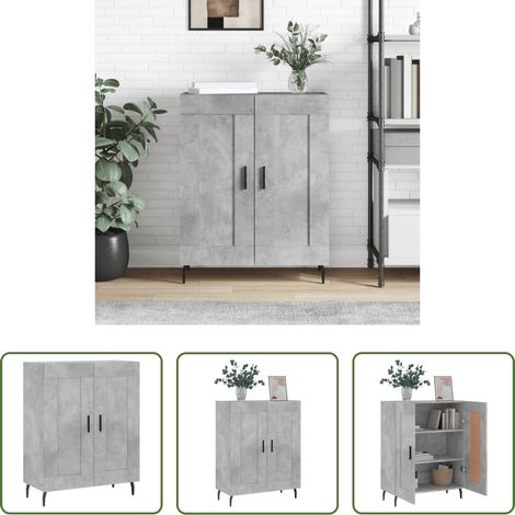 vidaXL Stauraum - Sideboard Betongrau 69,5x34x90 cm Holzwerkstoff (1/5)