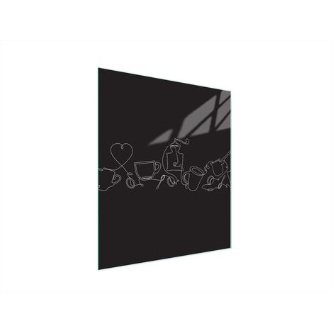 Glasschneidebrett 45x52 Schwarz (1/5)