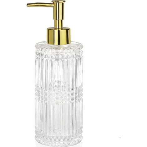 Distributeur de Savon en Verre et Métal Doré Diamond (1/2)