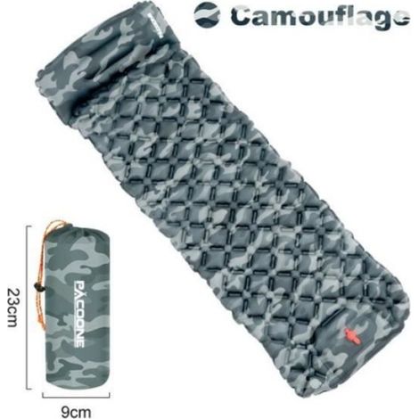 1 Matelas gonflable, coussin de couchage avec oreillers, pompe intégrée, polymères d'air ultralégers, randonnée camping (1/3)