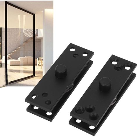 Deux charnières de porte coaxiales invisibles à 360 degrés + un ensemble de butées anti-collision pour porte, capacité de charge de 220 livres, convient aux portes invisibles ou aux portes de biblioth (1/5)
