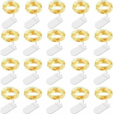 Guirlande lumineuse de Noël,20 pièces 1M 10 LEDs guirlandes lumineuses en fil de cuivre pour chambres Guirlande lumineuse de Noël (1/4)