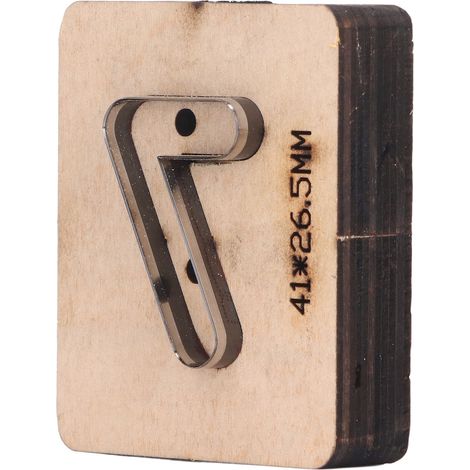Matrice de découpe pour cuir 41 x 265 mm, forme numéro 7, pour la création de bijoux et autres loisirs créatifs. (1/5)