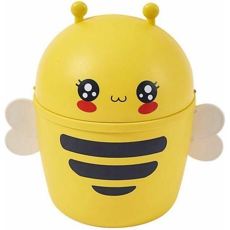 Mini Desktop Trash Can, Cute Creative Wastebasket for Home, Bedroom, Living Room, Girl's Small Storage Box (1/5)