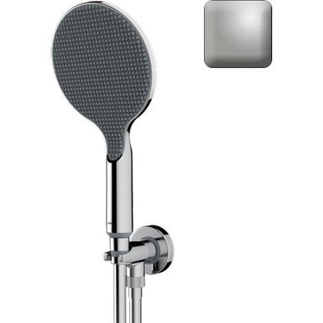Ensemble pomme de douche et prise d'eau nickel satiné Apice - Bossini CE3002C094