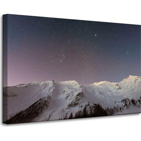 Leinwanddruck Sternenhimmel über den Gipfeln