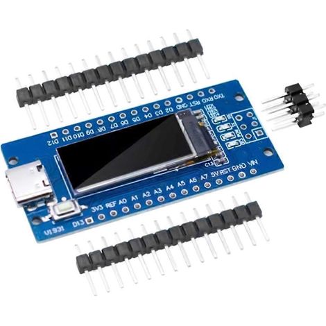 Pour Nano V3.0 Atmega328P Ch340C Écran OLED intégré de 0,91 pouce Résolution 128x32 Compatible I2C pour Arduino Nano V3.0 (1/5)