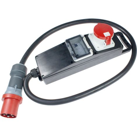S21+ Vollgummi-Steckdosenleiste 400V/63A/max. 43kW IP44