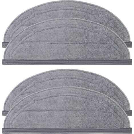 Lot de 4 serpillères pour Robot aspirateur Roborock Q10 S5/Q10 S5+, en Microfibre Douce, Lavable et réutilisable (1/5)