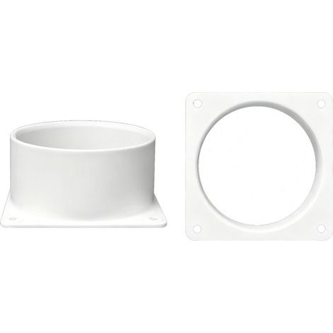 Guarnizione flangia di ventilazione in PVC, piastra a muro bianca 1
