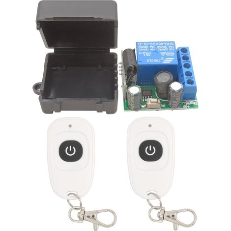Récepteur Relais Radio 1 Canal - 1 Unité - Contact Sec 10A - Tension 5V-30V - Pour Portail Et Éclairage (1/5)
