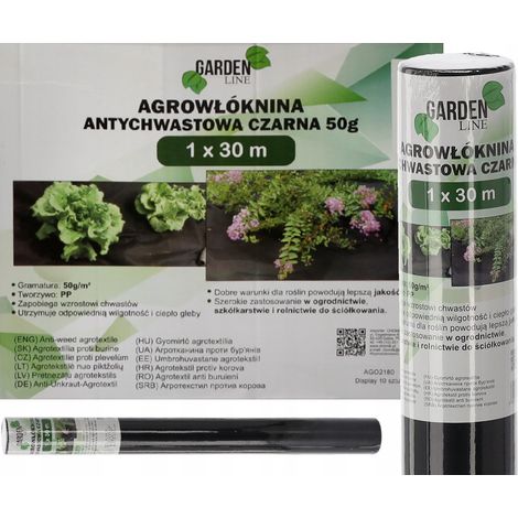GARDENLINE AGRO-NOTICE GEWEBE 1x30M SCHWARZ 50G AGO2180