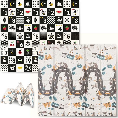 Colchoneta educativa plegable de espuma 200 x 180 x 1 cm Nukido NK-340 (1/5)