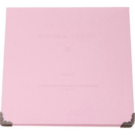 1 livre de collection de billets de cinéma, album de notes et de photos, livre de rangement pour souvenirs (rose)-22.321.5cm-Pink