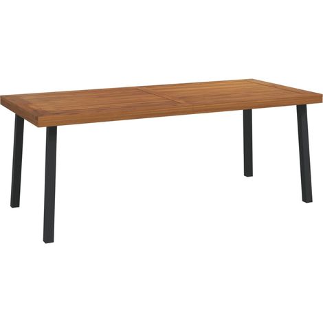 Table de jardin Table d'extérieur 200x100x75 cm bois d'acacia solide (1/5)