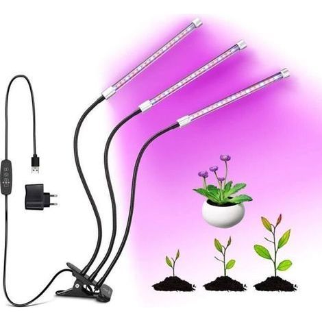 pair Wolka Lampe de Plante, Lampe de Croissance Lampe Horticole à Trois Têtes Parfait pour Plantes,Fleurs etc. (1/4)